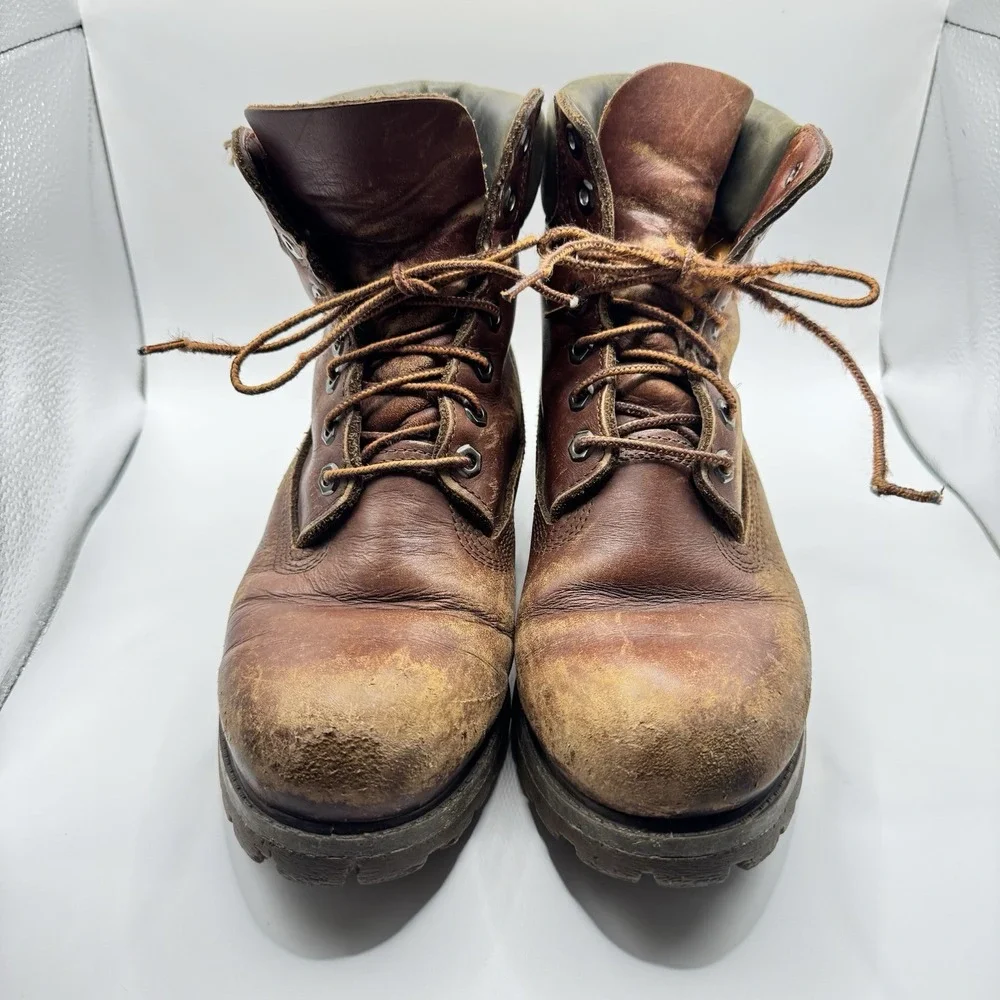 Timberland Vintage 1980s Leather Boots Men's US Sz 7 MMade In‎ USA Hiking Work